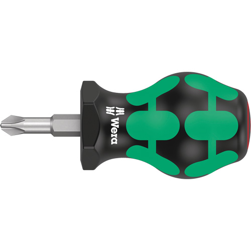 Wera Tools 05008851001 350 Phillips Stubby Screwdriver, #2, 3-1/8" L, Cushion Grip Handle
