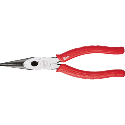 Milwaukee 48-22-6101 Comfort Grip Long Nose Pliers, 8" L