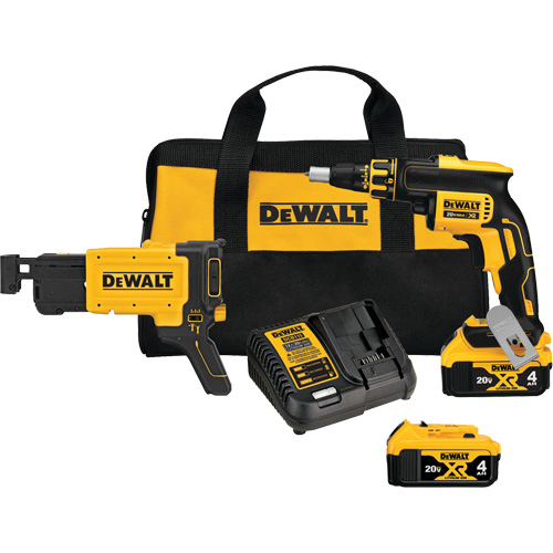 DEWALT DCF620CM2 Max* Drywall Screw Gun Kit with Collated Drywall Screw Gun Attachment