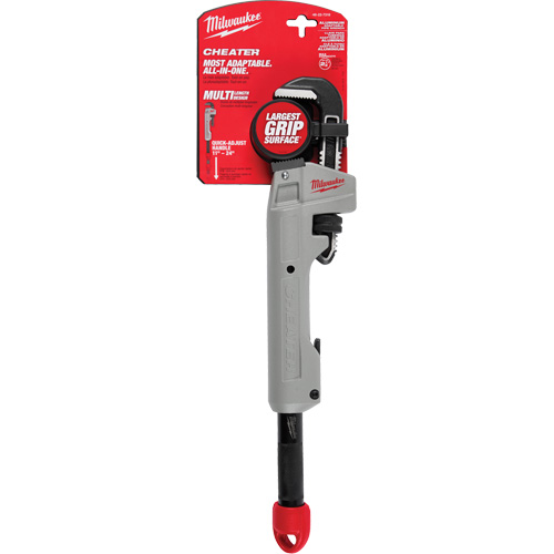 Milwaukee 48-22-7318 Cheater Adaptable Pipe Wrench, 2-1/2" Jaw Capacity, 18"/11"/24" Long