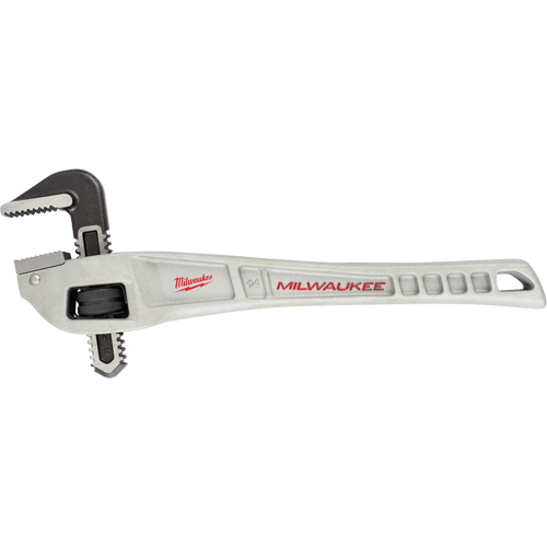 Milwaukee 48-22-7184 Cl&eacute; &agrave; tuyau coud&eacute;e en aluminium, Cap des m&acirc;choires 2", Longueur 14", Fini Rev&ecirc;tement en poudre, Prise Ergonomique