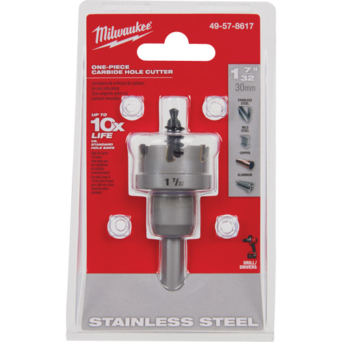 Milwaukee 49-57-8617 Scies-cloches au carbure monobloc, 1-7/32", Profondeur de la coupe de 3/16"