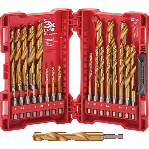 Milwaukee 48 89 4861 Shockwave Red Helix Metric Drill Bit Set 25