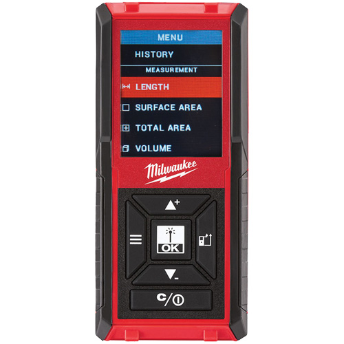 Milwaukee 48-22-9803 Laser Distance Meter, 0' - 330' (0 m - 100.6 m) Range, Digital (Electronic)