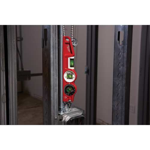 Milwaukee 48-22-5210 Niveau torpille moul&eacute; sous pression verrouillable avec fiole 360 degr&eacute;s, 10" lo, Aluminium, 3 fioles, Magn&eacute;tique