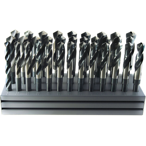 Walter Surface Technologies 1000E32 DRILLCO S & D Drill Bit Set with Stand, 32 Pieces, High Speed Steel