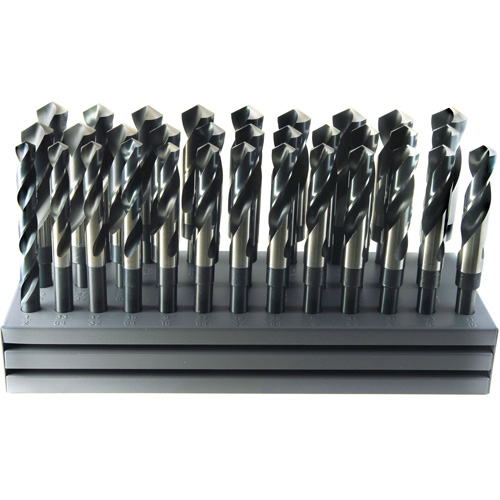 Walter Surface Technologies 1000F32 DRILLCO S & D Flat Drill Bit Set with Stand, 32 Pieces, High Speed Steel