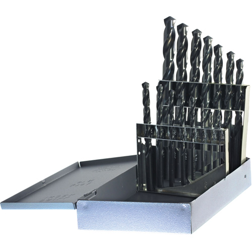 Walter Surface Technologies 100SE15 DRILLCO Jobber Length Drill Bit Set, 15 Pieces, High Speed Steel