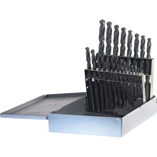 Walter Surface Technologies 100SE21 DRILLCO Jobber Length Drill Bit Set, 21 Pieces, High Speed Steel