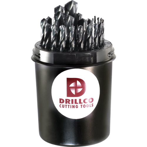 Walter Surface Technologies 100SEW29 DRILLCO Straight Jobber Length Drill Bit Set, 29 Pieces, High Speed Steel