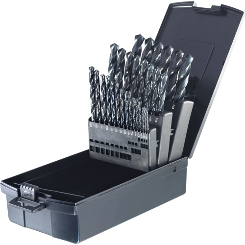 Walter Surface Technologies 100SE29 DRILLCO Jobber Length Drill Bit Set, 29 Pieces, High Speed Steel