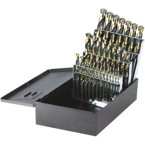 Walter Surface Technologies 1045N29 DRILLCO Nitro Reduced Shank Mechanical Drill Bit Set, 29 Pieces, High Speed Steel