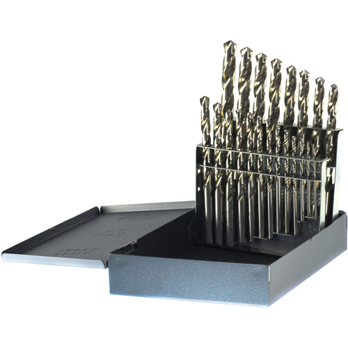 Walter Technologies Pour Surface 200B21V Jeu de forets courts USA DRILLCO, 21 morceaux, Acier rapide