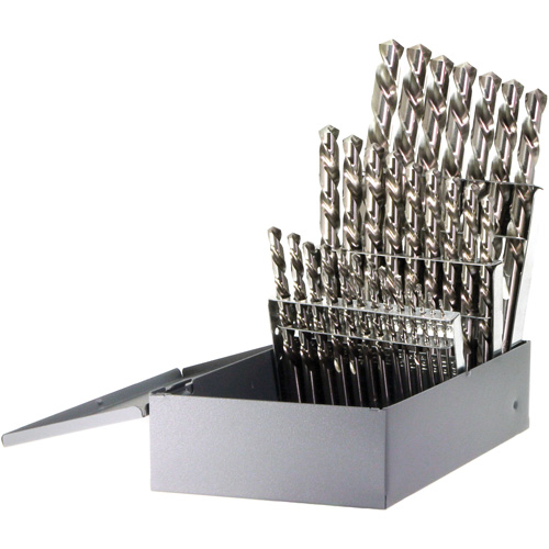 Walter Technologies Pour Surface 200LH29 Jeu de forets courts main gauche USA DRILLCO, 29 morceaux, Acier rapide