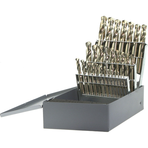 Walter Surface Technologies 300C29 DRILLCO USA Heavy-Duty Stubby Screw Machine Length Drill Bit Set, 29 Pieces, Cobalt