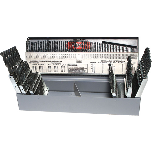 Walter Technologies Pour Surface 400HD0115 Jeu de forets courts USA &agrave; usage intensif DRILLCO, 115 morceaux, Acier rapide