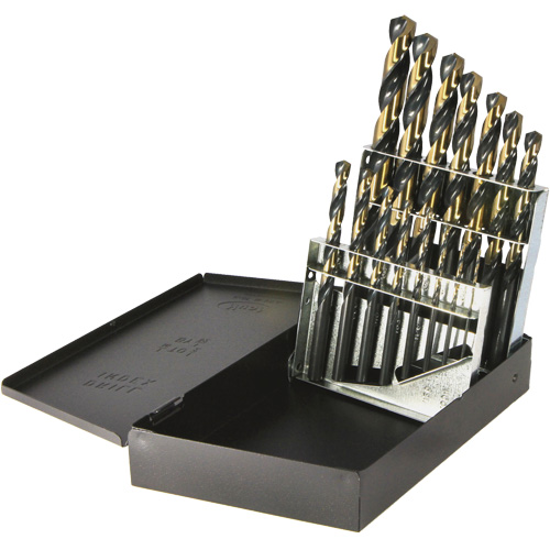 Walter Surface Technologies 400HDE15 DRILLCO Heavy-Duty Jobber Length Drill Bit Set, 15 Pieces, High Speed Steel