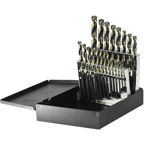 Walter Surface Technologies 400HDE21 DRILLCO Heavy-Duty Jobber Length Drill Bit Set, 21 Pieces, High Speed Steel