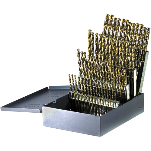 Walter Surface Technologies 500A60 DRILLCO USA Heavy-Duty Jobber Length Drill Bit Set, 60 Pieces, Cobalt