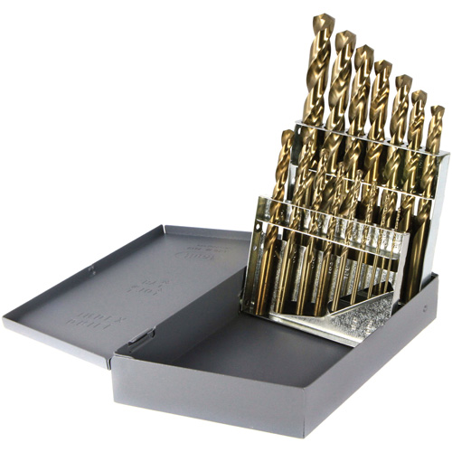 Walter Surface Technologies 500E15 DRILLCO Heavy-Duty Jobber Length Drill Bit Set, 15 Pieces, Cobalt