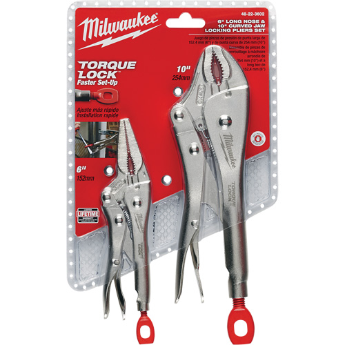 Milwaukee 48-22-3602 Torque Lock Locking Pliers Set, 2 Pieces