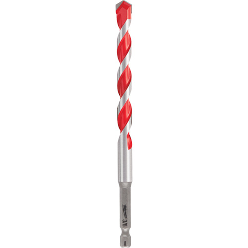 Milwaukee 48-20-9021 Hammer Drill Bit, 3/8", 3-Flat Shank, Carbide