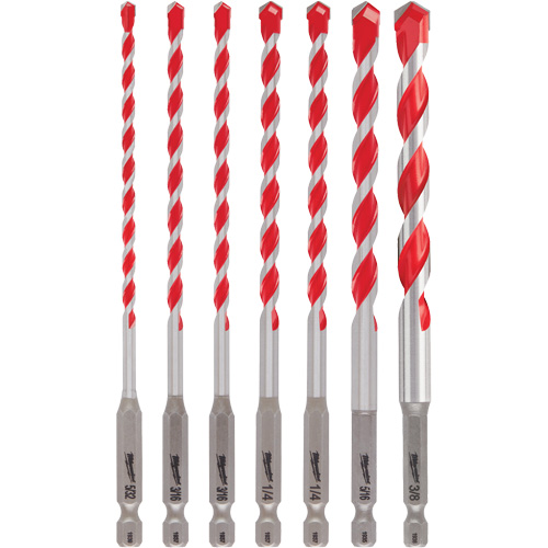 Milwaukee 48-20-9052 Shockwave Hammer Drill Bit Kit, 7 Pieces, Carbide
