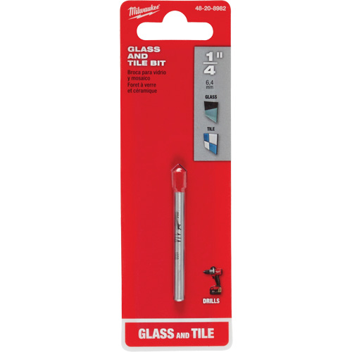 Milwaukee 48-20-8982 Glass & Tile Bit, 1/4