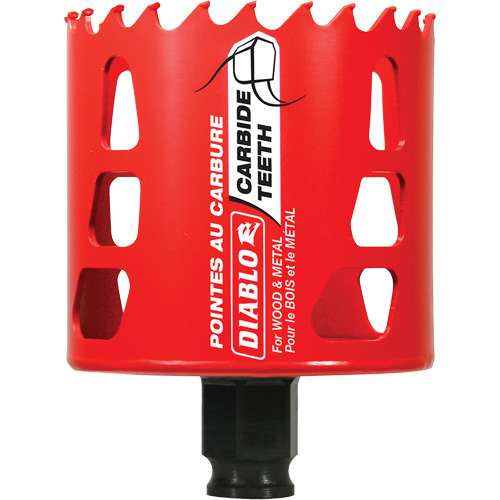 Diablo DHS2750CT Wood & Metal Hole Saw, 2-3/4", 2-3/8" Depth of Cut, Carbide