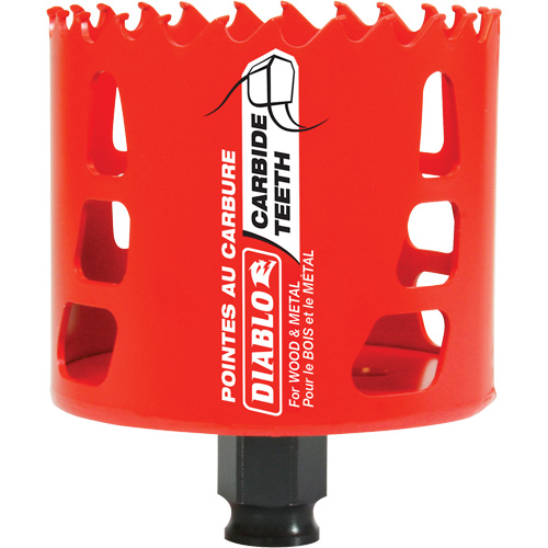 Diablo DHS3000CT Wood & Metal Hole Saw, 3", 2-3/8" Depth of Cut, Carbide