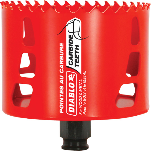 Diablo DHS3625CT Wood & Metal Hole Saw, 3-5/8", 2-3/8" Depth of Cut, Carbide