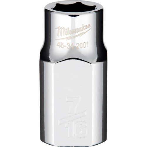 Milwaukee 45-34-2001 Prise SAE avec c&ocirc;t&eacute;s Four Flats, 7/16", Prise 1/2", 6 pans