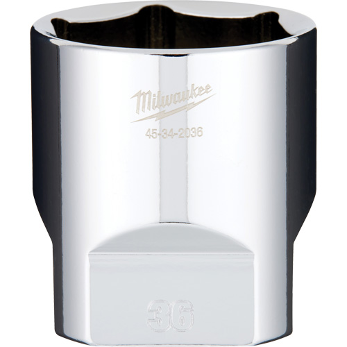Milwaukee 45-34-2036 Douille m&eacute;trique avec c&ocirc;t&eacute;s Four Flats, 36 mm, Prise 1/2", 6 pans