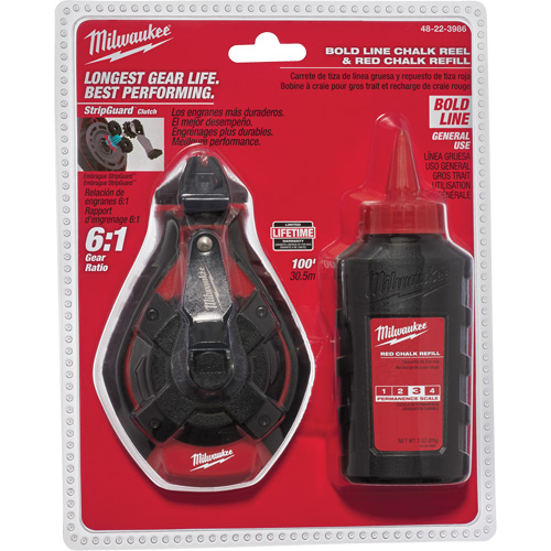 Milwaukee 48-22-3986 Trousse de cordeau &agrave; craie &agrave; ligne grasse