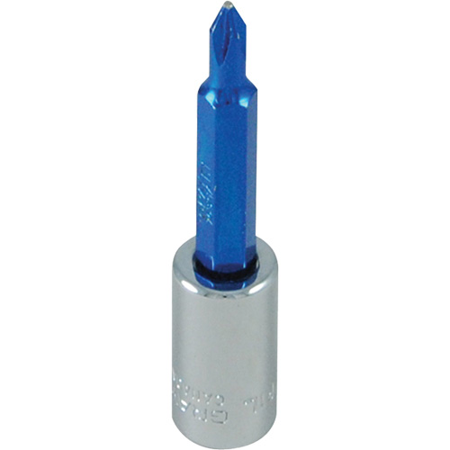 Gray Tools VP1L Blue Tip Screwdriver Bit, Phillips, #1, 1/4" Drive