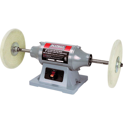 King Canada KC-899LSB Low-Speed Long Shaft Buffer, 8" Pad, 120 V, 2.5 A, 1750 RPM