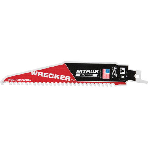 Milwaukee 48-00-5571 The Wrecker Sawzall&reg; Blade, Nitrus Carbide, 6 TPI, 6" L x 1" W