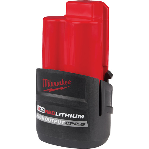 Milwaukee 48-11-2425 M12 Redlithium High Output CP2.5 Battery Pack, Lithium-Ion, 12 V, 2.5 Ah