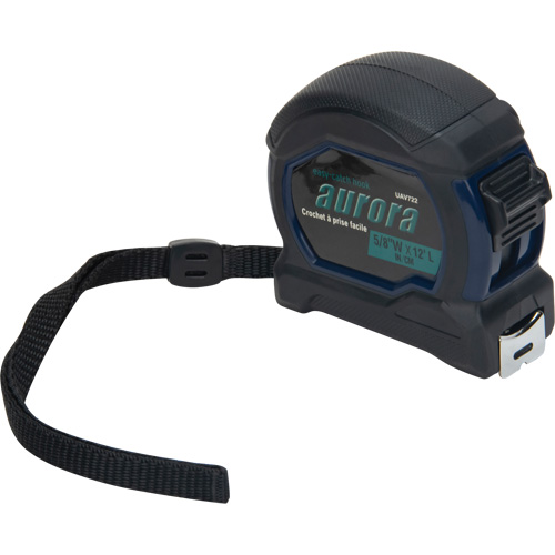 Outils Aurora UAV722 Ruban &agrave; mesurer, 5/8" x 12', Marques de goujon Imp&eacute;rial & m&eacute;trique