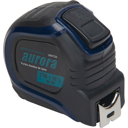 Outils Aurora UAV724 Ruban &agrave; mesurer, 1" x 16', Marques de goujon Imp&eacute;rial & m&eacute;trique