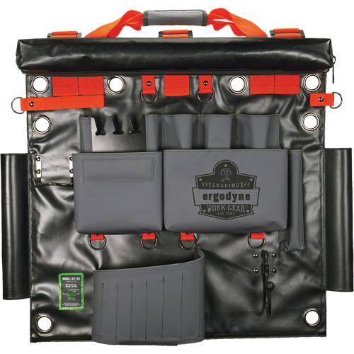 Ergodyne 13699 Arsenal 5710 Bucket Truck Tool Board with Tool Tethering Attachment Points, Nylon, 8 Pockets, Grey