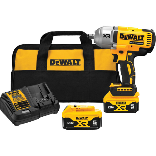 DEWALT DCF900P2 XR&reg; High Torque Impact Wrench Kit with Hog Ring Anvil, 20 V, 1/2" Socket