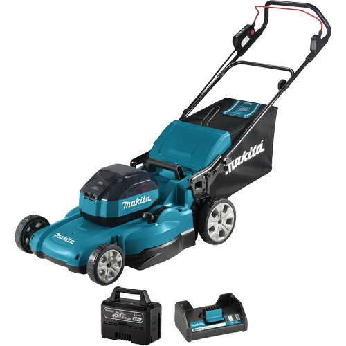 Makita LM002JM101 Tondeuse sans fil avec moteur sans balai, Pouss&eacute;e, &agrave; pile, Largeur de coupe 21"