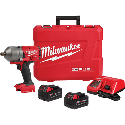 Milwaukee 2862-22R M18 Fuel with One-Key High Torque Impact Wrench Pin Detent Kit, 18 V, 1/2" Socket