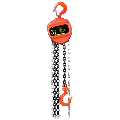 JET 101046 VCH Series Chain Hoist, 20' Lift, 6600 lbs. (3 tons) Capacity, Heat-Treated Alloy Steel Chain