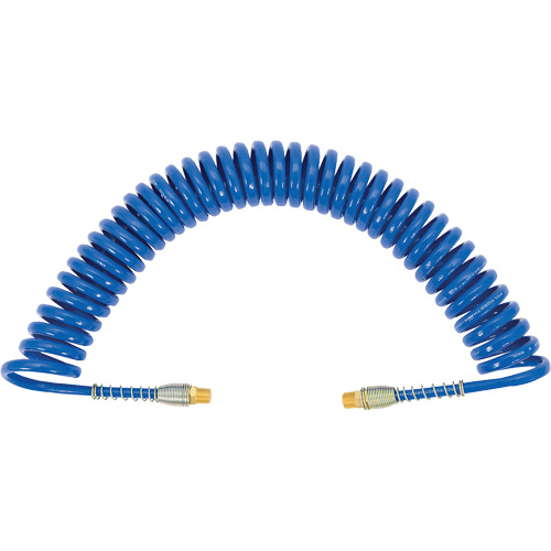 JET 408128 APUB-3825 Recoil Air Hose with Swivel Fittings & Protective Spring, Air, 3/8" ID x 25' L, Polyurethane