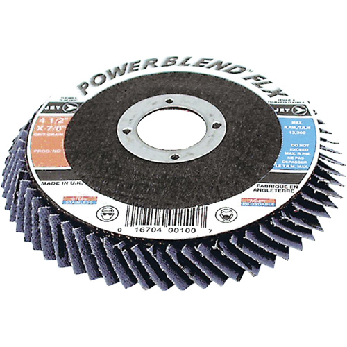 JET 503319 Disques &agrave; lamelles haute performance PowerBlend FLX, 4-1/2" x Type 27, Grain Z120, Zirconium