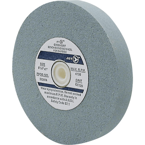 JET 522406 GC675C Bench Grinding Wheels, 6" x 3/4", 1" Arbor, Silicon Carbide