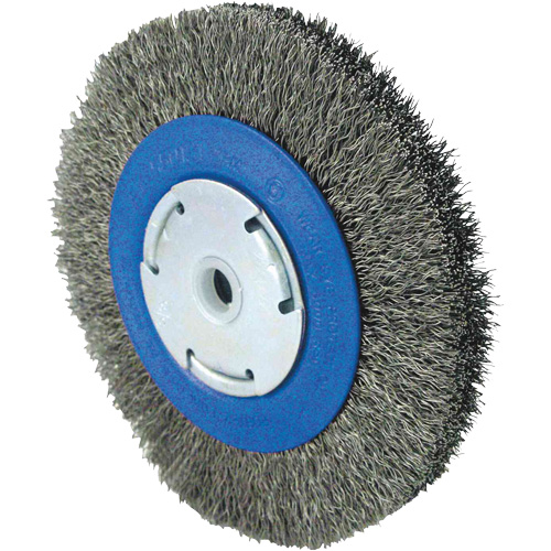 JET 550221 Crimped Wire Wheel Brushes, 6" Dia., 0.014" Fill, 1/2" - 5/8" - 2 Arbor