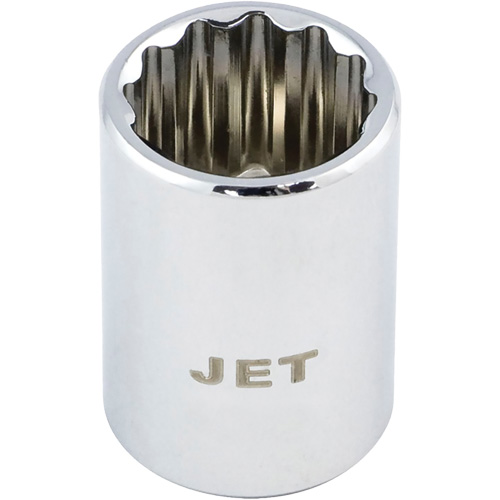 JET 670610 Chrome Socket, 10 mm, 1/4" Drive, 12 Points